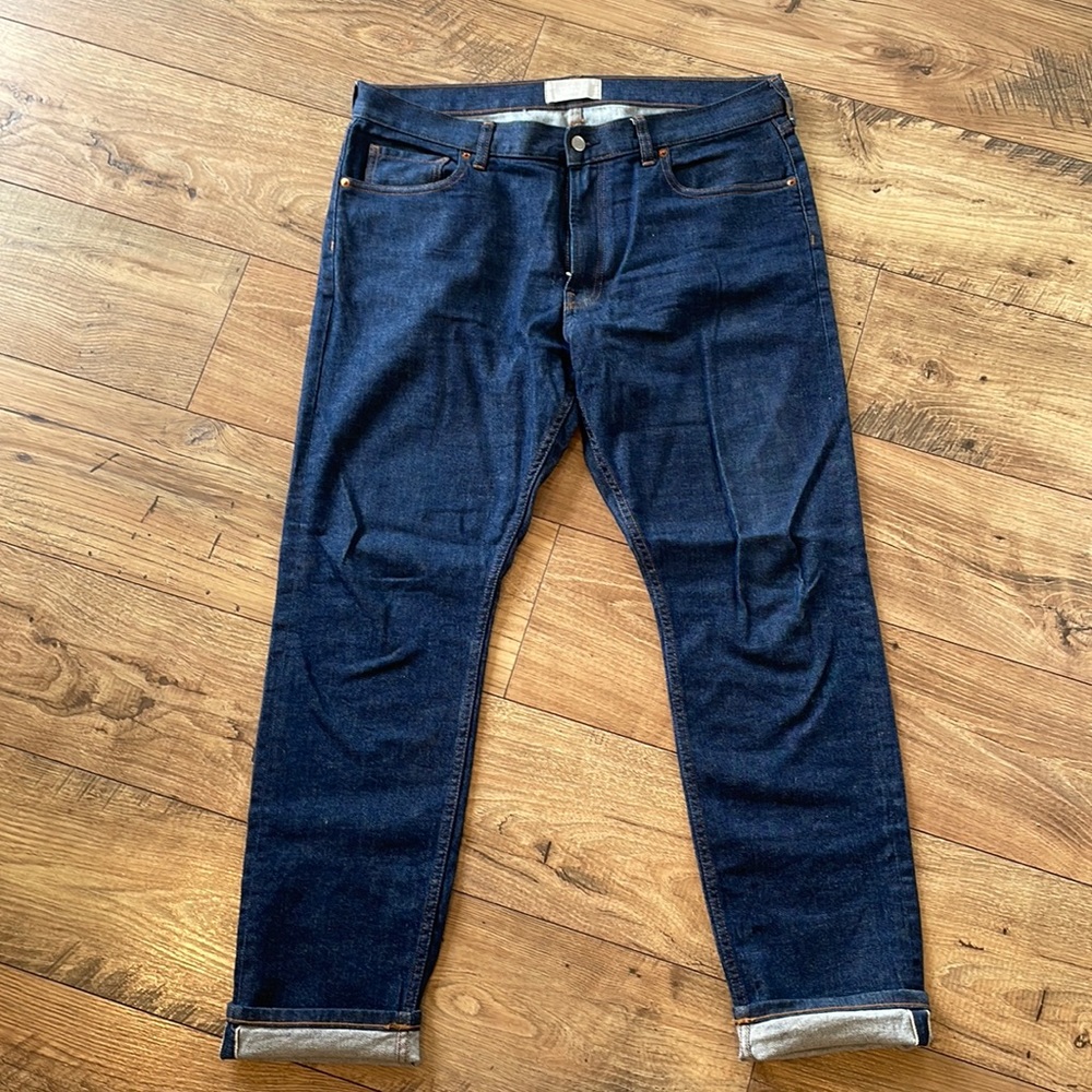 Everlane stretch selvedge. Worn 2x. 36x32 slim fit